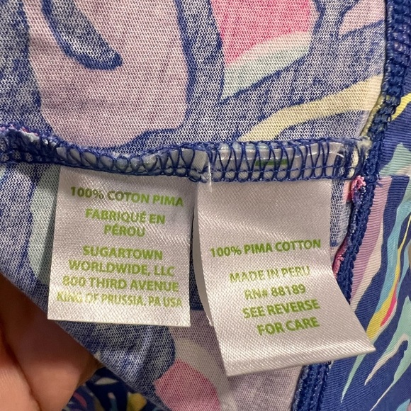 Lily Pulitzer Palmetto Tshirt Dress Tropical Pink Catwalk Dress Size XSmall - Picture 7 of 8